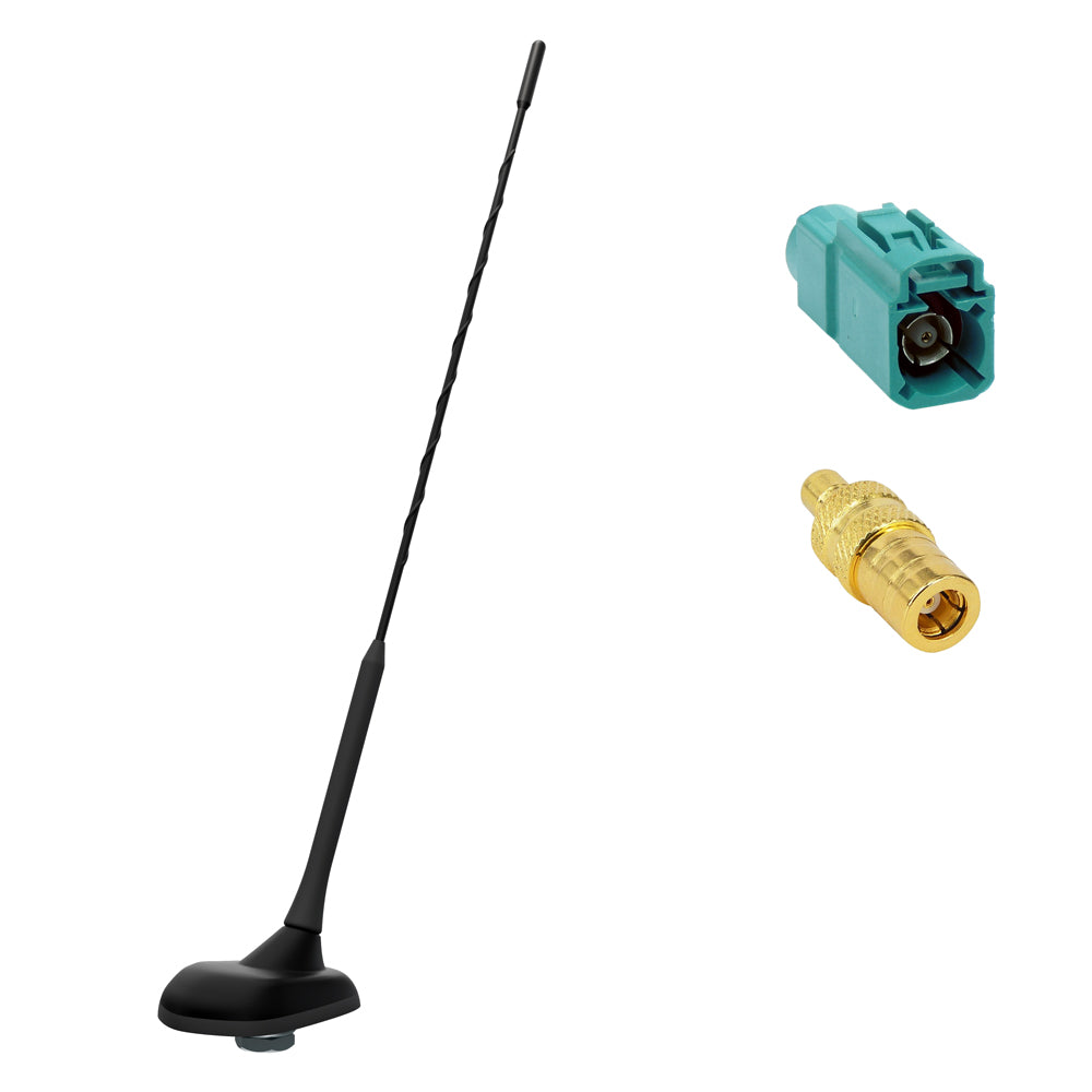 Antenna a tetto post. 60° asta in fibra 43cm AM-FM FAKRA/DAB SMB