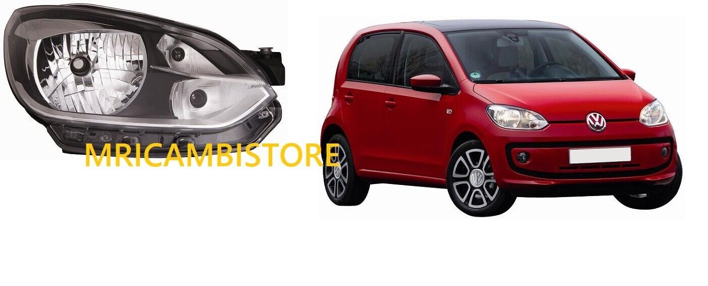 1S1941016J FARO DX Volkswagen UP dal 2012_01-2016_07 PARABOLA NERA - BORDO CROMATO