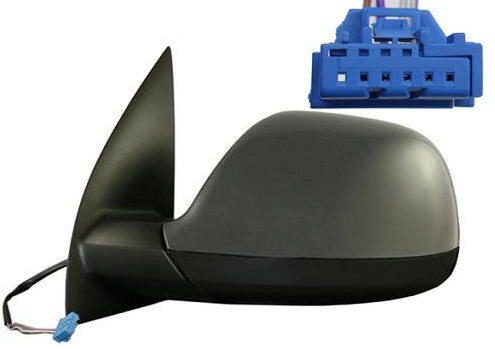 2H1857508CG9B9 RETROVISORE DX Volkswagen AMAROK dal 2010_02-2012_04 CALOTTA DA VERNICIARE - BASE NERA - CONNETTORE 6 FORI 5PIN