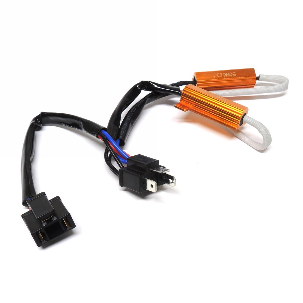 Coppia di resistenze spegnispia 50W 6 Ohm con Plug H7