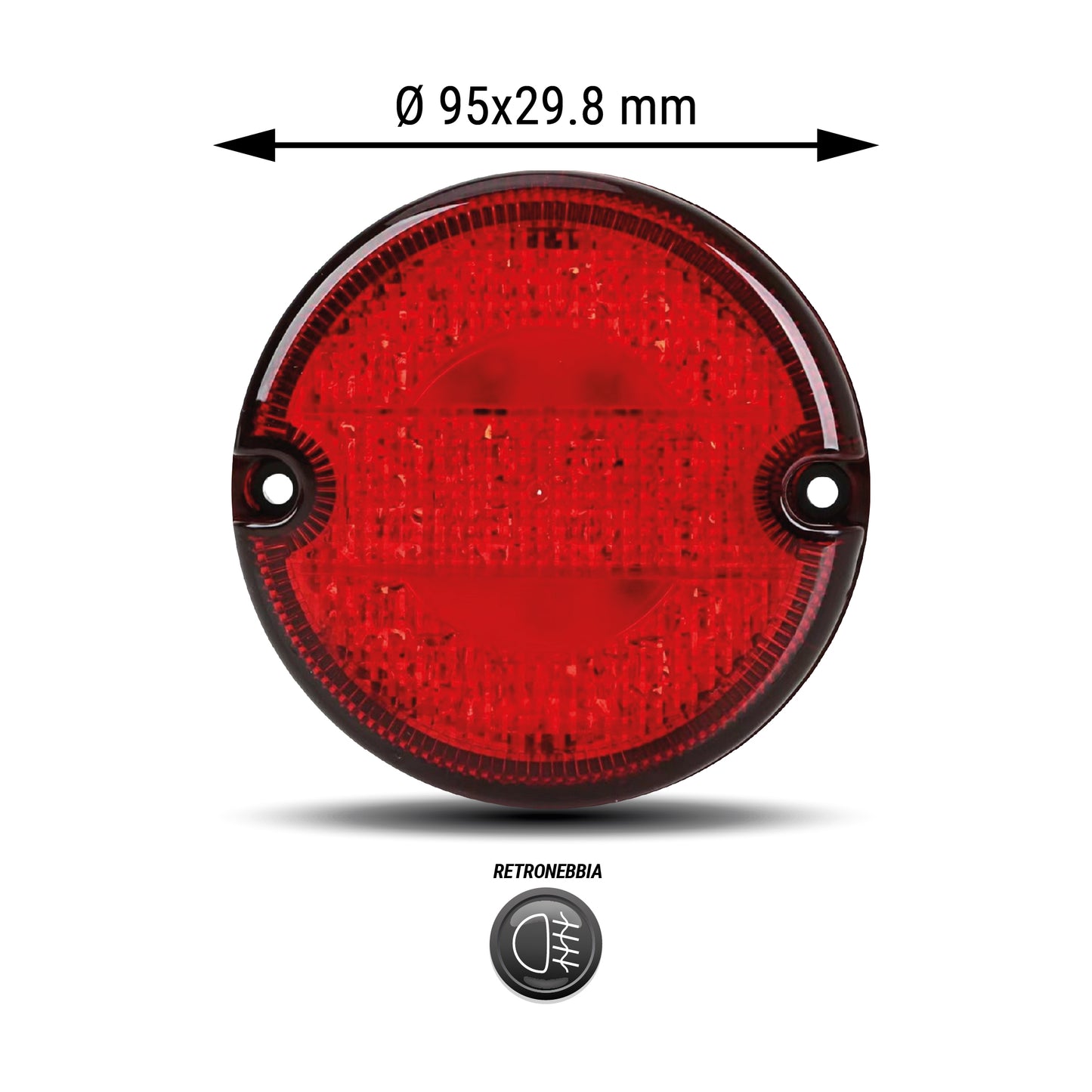 Fanalino posteriore Sx/Dx a LED diametro 140mm - 3 funzioni