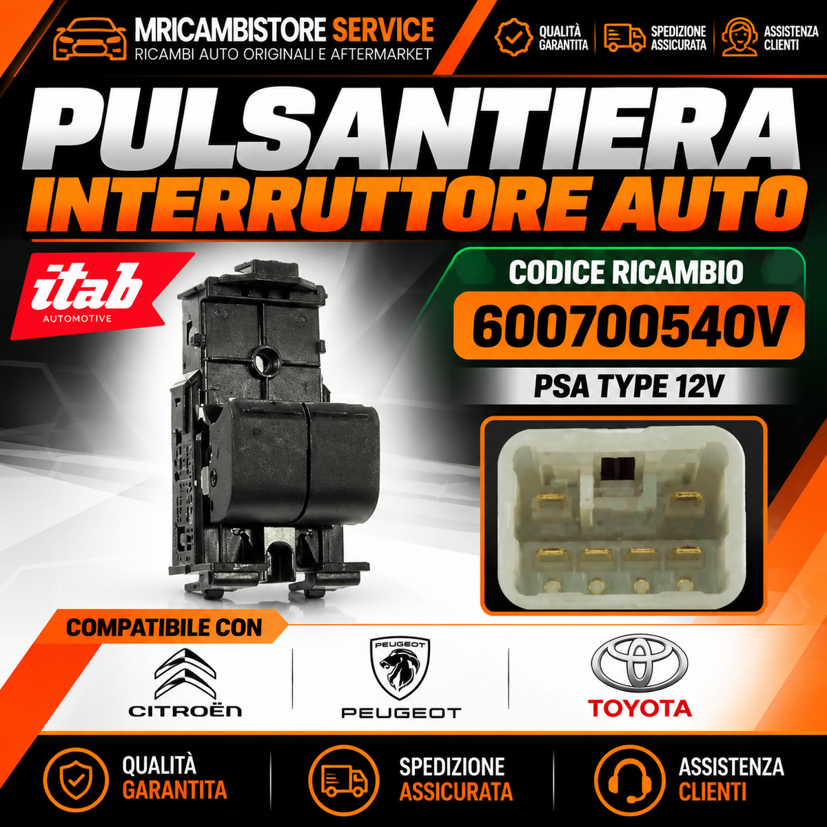 848200h010 pulsantiera anteriore sinistra toyota aygo 2014 >