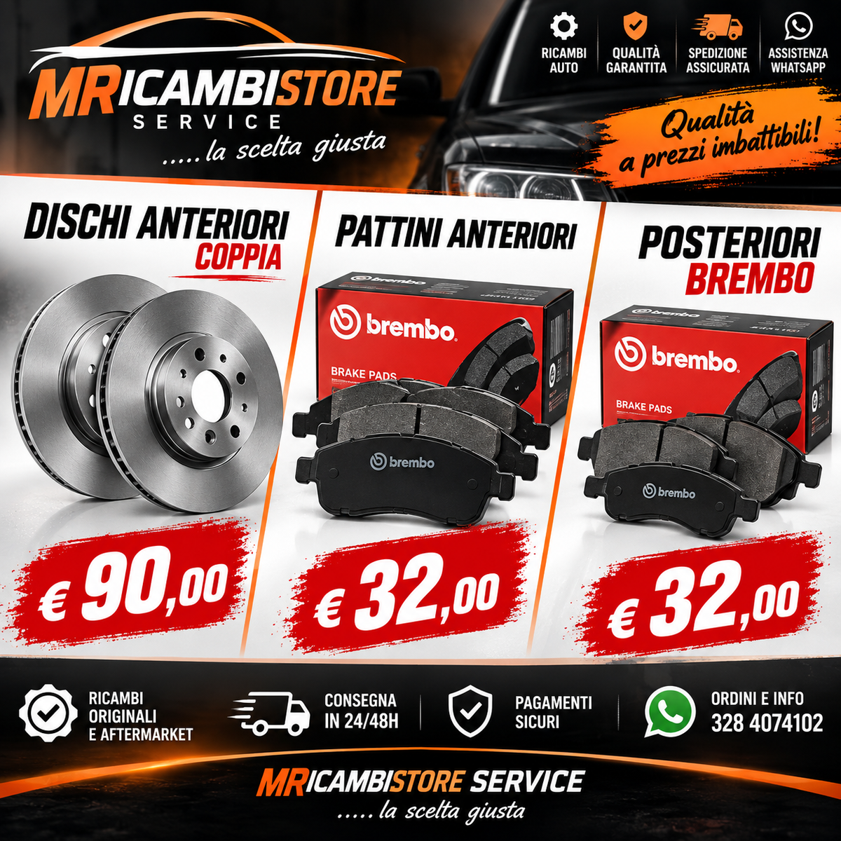 DISCHI ANTER + PATTINI ANTER + POSTER BREMBO - GOLF