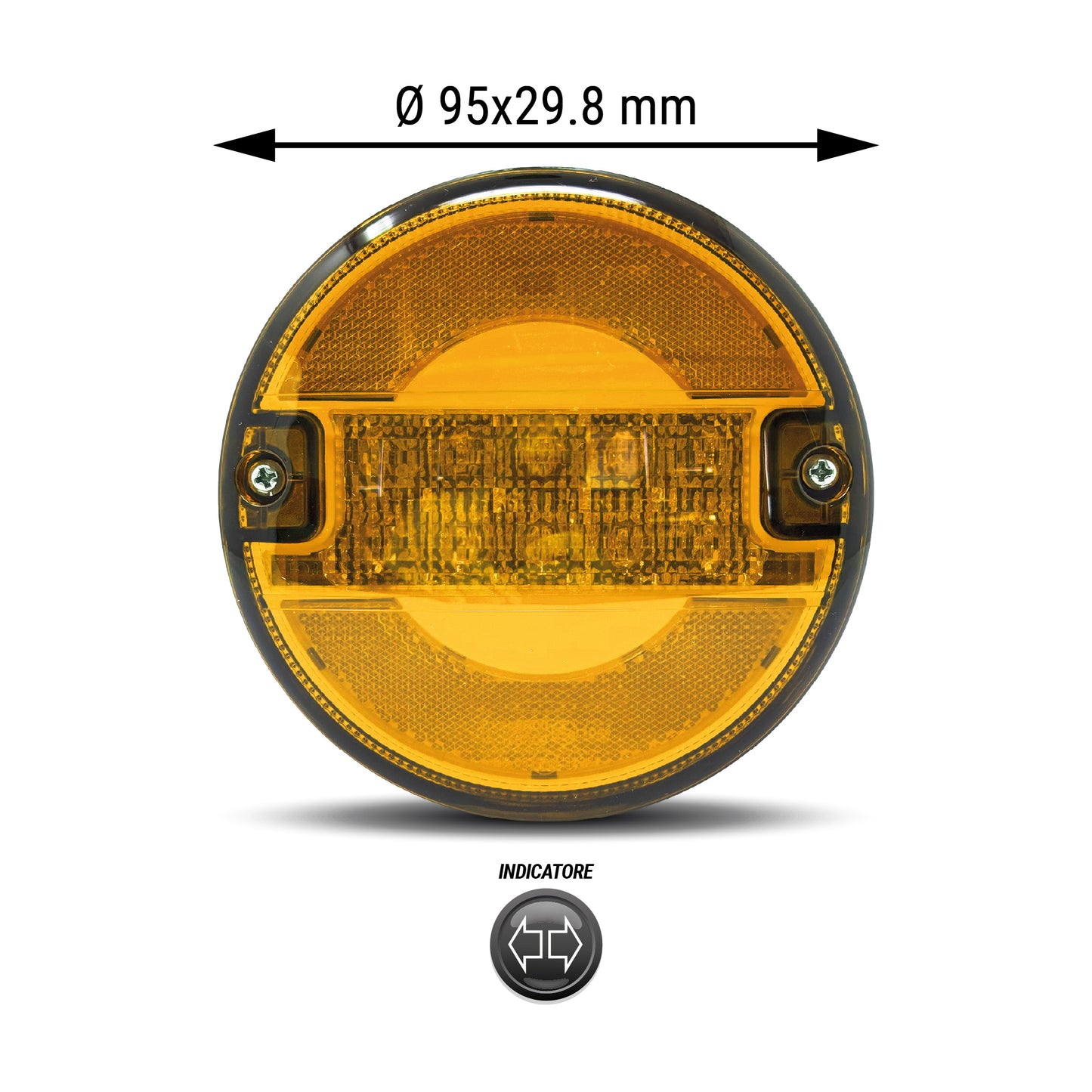 Fanalino posteriore Sx/Dx a LED diametro 95mm - Retromarcia