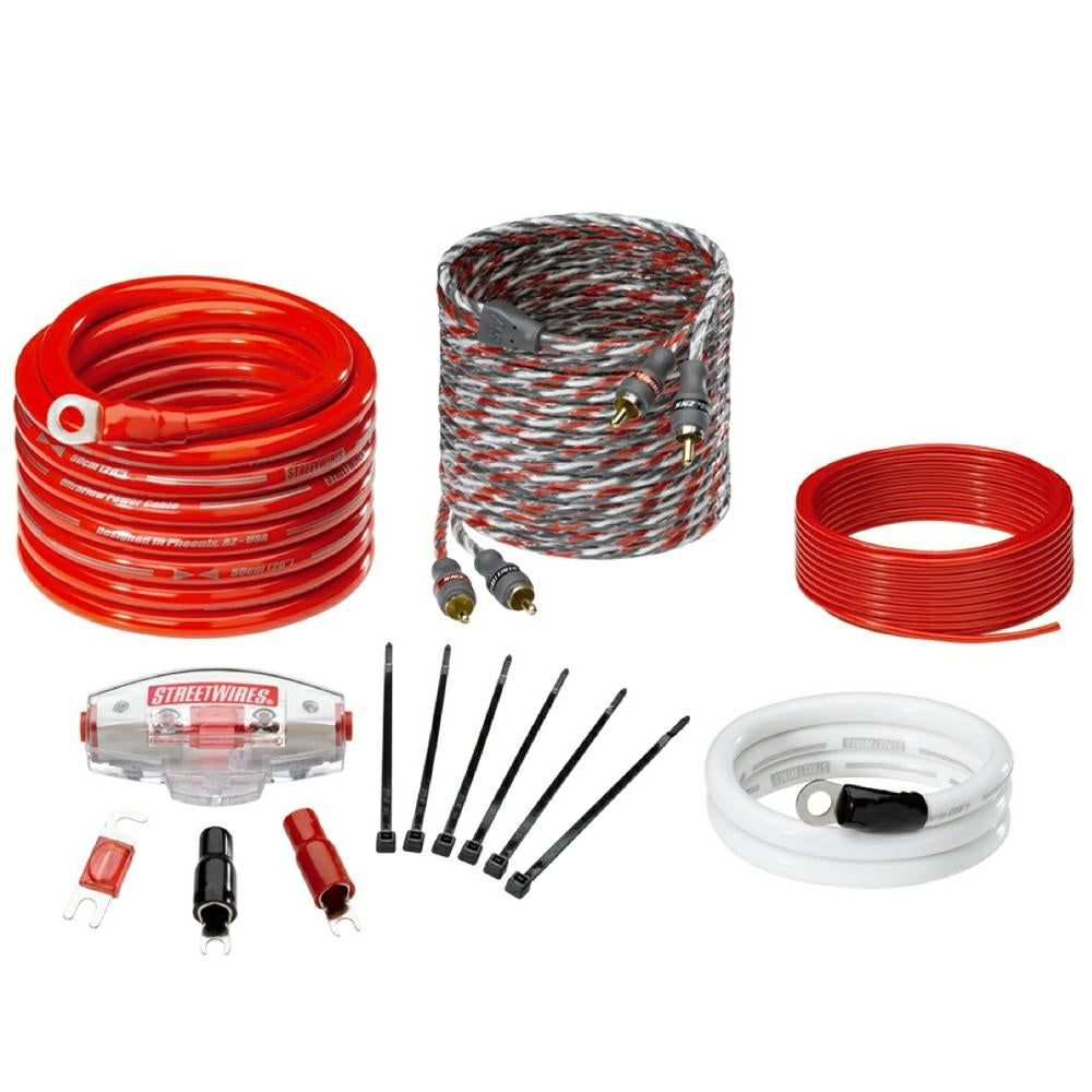 Kit Installazione Streetwires 10mm2  5+1metri Red/White 60A AFC